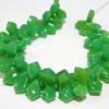 This listing is for the 64 Pieces of Chrysoprase Green Chalcedony smooth Tilak briolettes in size of 9x12 - 10x13 mm approx,,Length: 8 inch,,Total Pcs: 64